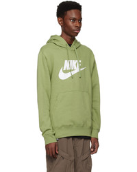 Sweat à capuche en polaire olive Nike