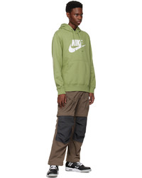 Sweat à capuche en polaire olive Nike