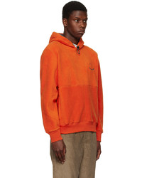 Sweat à capuche en polaire orange Ps By Paul Smith