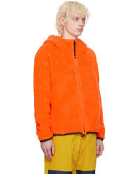 Sweat à capuche en polaire orange MONCLER GRENOBLE