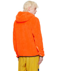 Sweat à capuche en polaire orange MONCLER GRENOBLE