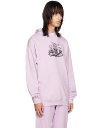 Sweat à capuche en polaire rose Anna Sui