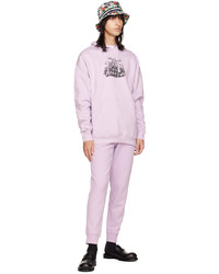 Sweat à capuche en polaire rose Anna Sui