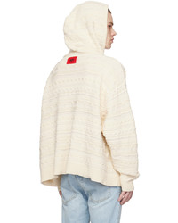 Sweat à capuche en tricot beige 424