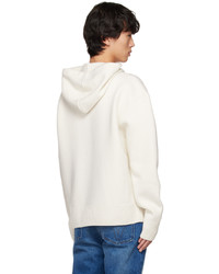 Sweat à capuche en tricot beige AMI Alexandre Mattiussi