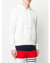 Sweat à capuche en tricot blanc Thom Browne