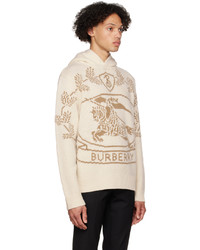 Sweat à capuche en tricot blanc Burberry