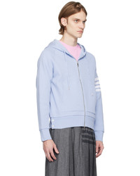 Sweat à capuche en tricot bleu clair Thom Browne