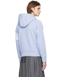 Sweat à capuche en tricot bleu clair Thom Browne