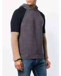 Sweat à capuche en tricot gris foncé DSQUARED2