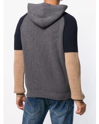 Sweat à capuche en tricot gris foncé DSQUARED2