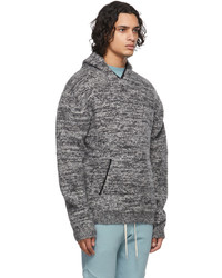 Sweat à capuche en tricot gris John Elliott