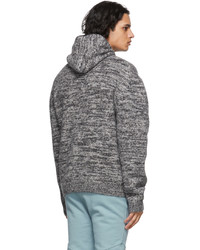 Sweat à capuche en tricot gris John Elliott