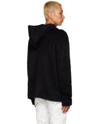 Sweat à capuche en tricot noir Givenchy