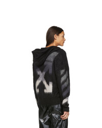 Sweat à capuche en tricot noir Off-White