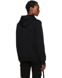 Sweat à capuche en tricot noir Amiri