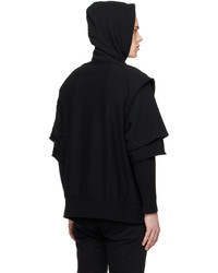 Sweat à capuche en tricot noir Undercover