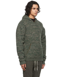 Sweat à capuche en tricot olive John Elliott