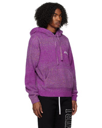 Sweat à capuche en tricot pourpre Amiri