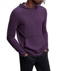 Sweat à capuche en tricot violet