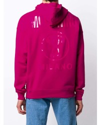 Sweat à capuche fuchsia Moschino