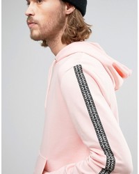 Sweat à capuche géométrique rose Asos