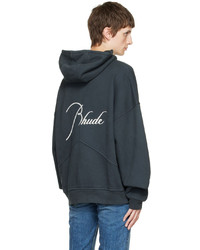 Sweat à capuche gris foncé Rhude