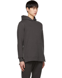 Sweat à capuche gris foncé John Elliott