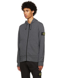 Sweat à capuche gris foncé Stone Island