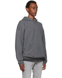 Sweat à capuche gris foncé Diesel