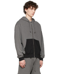 Sweat à capuche gris foncé John Elliott