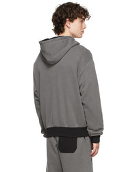 Sweat à capuche gris foncé John Elliott