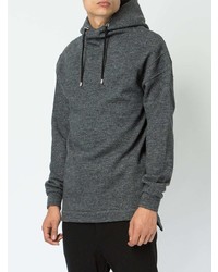 Sweat à capuche gris foncé Balmain