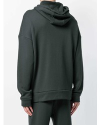 Sweat à capuche gris foncé Jil Sander