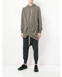 Sweat à capuche gris Rick Owens DRKSHDW