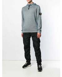 Sweat à capuche gris Stone Island