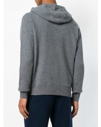 Sweat à capuche gris Z Zegna