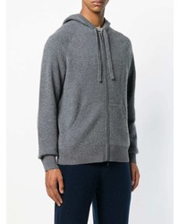 Sweat à capuche gris Z Zegna