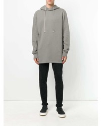 Sweat à capuche gris Rick Owens DRKSHDW