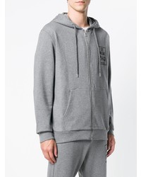 Sweat à capuche gris Love Moschino