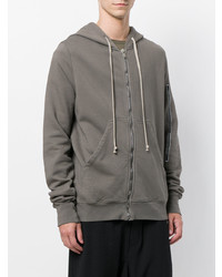 Sweat à capuche gris Rick Owens DRKSHDW