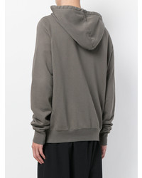 Sweat à capuche gris Rick Owens DRKSHDW