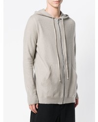 Sweat à capuche gris Rick Owens