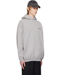 Sweat à capuche gris Balenciaga