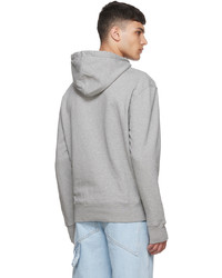 Sweat à capuche gris MAISON KITSUNÉ