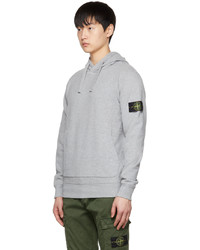 Sweat à capuche gris Stone Island