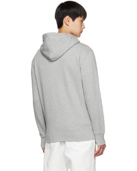 Sweat à capuche gris MAISON KITSUNÉ