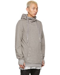 Sweat à capuche gris Boris Bidjan Saberi