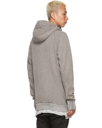 Sweat à capuche gris Boris Bidjan Saberi