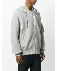 Sweat à capuche gris Sacai